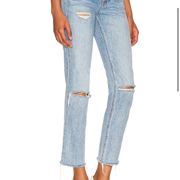 GRLFRND Karolina Petite High Rise Straight Crop in Point Loma - Picture 3 of 10